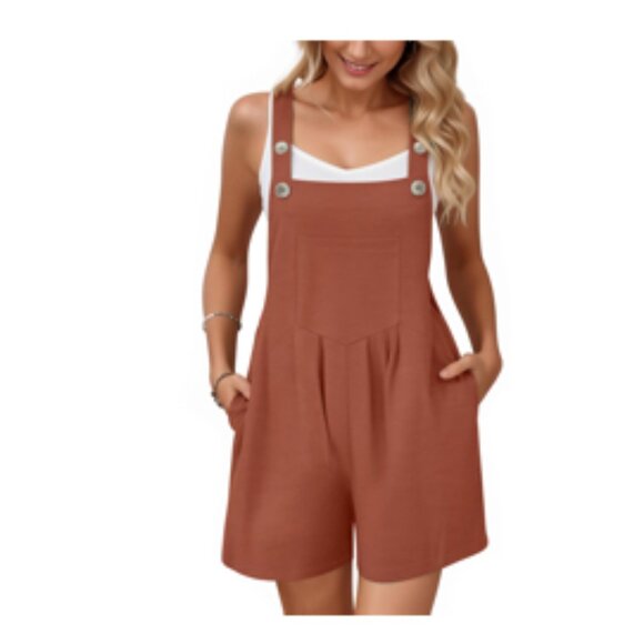 Casual Short Overalls Loose Romper, SIZE XL, 2K-136R003, XXL, 136R004 - Picture 3 of 3